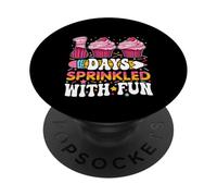 100 Jours parsemés de Cupcakes Amusants pour Le 100e Jour de l'école PopSockets PopGrip Adhésif
