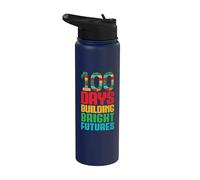 100 jours pour bâtir un avenir brillant, ce sont 100 jours d'école Stainless Steel Insulated Water Bottle