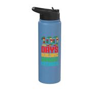 100 jours pour bâtir un avenir brillant, ce sont 100 jours d'école Stainless Steel Insulated Water Bottle