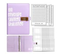 100 jours pour économiser de l'argent - Enveloppe de rangement budgétaire - Enveloppes de bar pour le bureau, la maison et les couples - Plan pour l'avenir (serrure avec mot de passe violet)