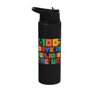 100 jours pour me construire Master Builder Block Builder Stainless Steel Insulated Water Bottle