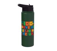 100 jours pour me construire Master Builder Block Builder Stainless Steel Insulated Water Bottle