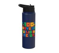 100 jours pour me construire Master Builder Block Builder Stainless Steel Insulated Water Bottle