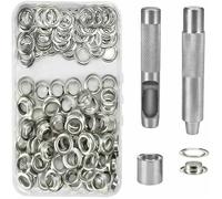 100 Kit de Grommets Eyelets Outils Metal Ensembles Oeillets 14mm Grommet Kit Oeillet pour Toile Bache Tente de couleurs m Largeight