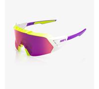 100% - Korbin X Cat 2 - Lunettes VTT Polished Flo Yellow Fade - Purple Mirror Cat 2