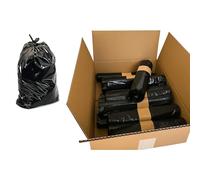 100 L - 200 Pièces - Sacs Poubelle Ultra Résistants - Grande Capacité 60 Microns, Anti-Fuites, Noir Opaque (En rouleau) - Usage Professionnel ou Domestique-Sac Poubelle Résistant Souple pour Déchets