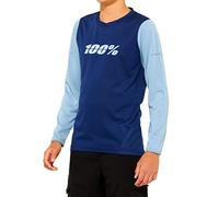 Maillot manches longues 100 enfant ridecamp bleu