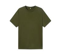 100% Laine Mérinos 90S Thread Count Lightweight Base Layer T-Shirt, T-Shirt Unisexe Ultrafine 90S Thermique Respirant (FR/ES, Alpha/Lettres, M, Taille Normale, Taille Normale, Vert)