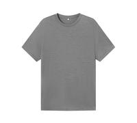 100% Laine Mérinos 90S Thread Count Lightweight Base Layer T-Shirt, T-Shirt Unisexe Ultrafine 90S Thermique Respirant (FR/ES, Alpha/Lettres, L, Taille Normale, Taille Normale, Gris)