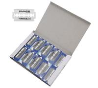 100 Lames de Rasoir en Acier Inoxydable Outil de Rasage de Barbe à Double Tranchant pour Hommes