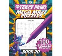 100 Large Font Large Maze Puzzles Challenge for Adults Seniors Young Adults and Teens - Book 20: Large Print, Easy-to-Read Format, Improve memory, focus, and problem-solving skills, Travel Game Gift