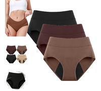 100 Leak-Proof Underwear 4-Pack, 2026 High Waist Leakproof Comfort Underwear for Women 60+ Ladies Incontinence Pants Reusable (3pc B,3TG)