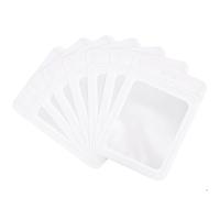 100 Les Sachets Aluminium Pochette,Sachet Alimentaires Réutilisablesé Étanches,Blanc Mylar Ziplock Bags,8 x 13 cm,Top Plat Mylar Sachet Ont Ont Un Fond-Miroir-Pour Des Bonbons,Bijoux, Café Stockage