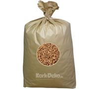 100 litres de granulés de liège fins - Granulés de liège de 0,5 à 3 mm - Dans un sac en papier de 100 l - Fabriqué en liège naturel recyclé - Traitement dans une entreprise sociale