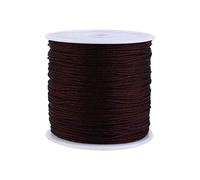 100 M X 0,8 Mm Nylon Artisanat Nœud Chinois Cordon de Satin Bracelet Queue de Rat macramé Shamballa Fil Tressé Corde pour Nouer Chinois Perles, café