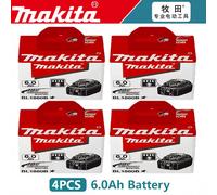 100% Makita 6.0 Ah batterie 18 V LXT Lithium-Ion BL1860 avec indicateur LED batterie 18 v batterie outil électrique batterie originale 18 v 6Ah Makita 6Ahx4-S