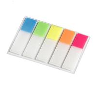100 Marque-pages repositionnables 12x44 mm fluo et transparents