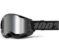 100percent Strata 2 Goggles Clair,Noir Mirror Silver Lens/CAT3 Black