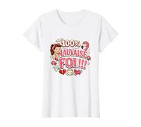 100% Mauvaise Foi Cadeau Femme Humour Original Anniversaire T-Shirt