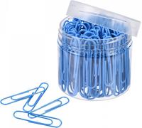 100 Medium Paper Clips 2"" Vinyl Coated Paper Clips To Prevent Tearing Pages With Box For Organizing Office And Home (Blue,100 Pack)