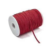 100 mètres de bande élastique colorée de 3 mm et 6 mm, ruban plat en caoutchouc pour la confection de ceintures et d'élastiques à cheveux,Vin rouge,3mm