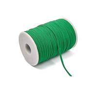 100 mètres de bande élastique colorée de 3 mm et 6 mm, ruban plat en caoutchouc pour la confection de ceintures et d'élastiques à cheveux,Vert,6mm