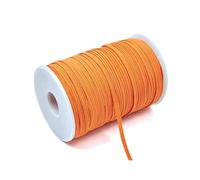 100 mètres de bande élastique colorée de 3 mm et 6 mm, ruban plat en caoutchouc pour la confection de ceintures et d'élastiques à cheveux,Orange,3mm