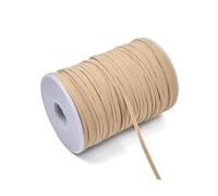 100 mètres de bande élastique colorée de 3 mm et 6 mm, ruban plat en caoutchouc pour la confection de ceintures et d'élastiques à cheveux,Kaki,6mm