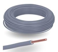 100 mètres Kalitec H07V-U 1 x 2,5 mm² gris dans un carton I Fil simple en PVC ignifuge 2,5 mm² toron rigide I 450/750 V I Câble de câblage monofil pour câblage interne de machines et luminaires