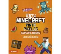 100% Minecraft. Pinta píxeles. Especial biomas: Libro para colorear
