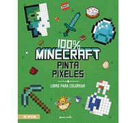 100% Minecraft. Pinta píxeles: Libro para colorear