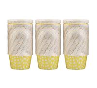 100 Mini Caissettes à Cupcake Rondes en Papier Bricolage, 58mm, Différents Coloris - Anti - Adhésive, Papier Alimentaire Certifié, Idéal Pour Fêtes et Mariages (Point jaune)