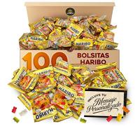 100 Mini Sachets HARIBO Ours d’Or (1 Kg) · Packs Individuels de 10 g · Avec Carte Personnalisable Cia&Co · Idéal pour Anniversaires, Halloween, Fêtes d’Enfants et Cadeaux d’Entreprise Originaux