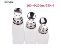 100 Ml/200 Ml/250 Ml Vide Pompe Distributeur Vernis À Ongles Dissolvant Bouteille Liquide Uv Gel Vernis À Ongles Art Propre Acétone Bouteille
