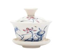 100 ML de thé en céramique Tureen Gaiwan Ensemble de soucoupes de thé Chinois Gongfu