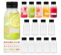 100 ml Petite Bouteille Plastique 14 Pcs, Autocollants de Fruits Inclus