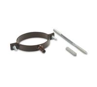 Ø 100 mm Collier avec vis à double filetage et fenton émaillé Marron