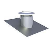 Ø 100 mm Conduit de toit Jeremias DW FU avec collier d'étanchéité 5° - 15° haute brillance