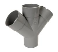 Ø 100 mm, Culotte double parallèle mâle-femelle 45° - PVC gris - jardiboutique