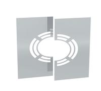 Ø 100 mm Jeremias DW FU Garniture murale et de plafond pour ventilation arrière en deux parties 1° - 65° haute brillance