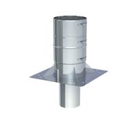 Ø 100 mm, Jeremias DW-SILVER Plaque de base pour l'élévation de la cheminée, max. 3 m