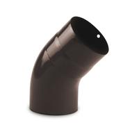 Ø 100 mm Tuyau de poêle Coude lisse 45° émaillé Marron