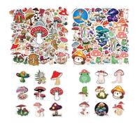 100 Morceaux D'Autocollants De Champignons De Dessins Animés, Autocollants pour Enfants, Autocollants De Graffitis Mignons, Qui Peuvent Décorer des Cahiers, des Valises Et des Tasses À Eau.