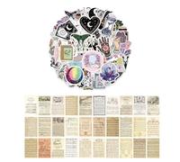 100 Morceaux D'Autocollants De Graffiti Et 60 Pièces De Papier Matériel Rétro, Autocollants De Dessins Animés, Autocollants De Conception Créatifs, Peuvent Décorer des Valises, des Cahiers.