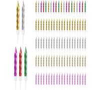 100 Morceaux De Bougies En Fil,Bougies D'anniversaire,Bougies D'anniversaire Pour Enfants,Décorations De Fête D'anniversaire,Bougies À Gâteau,Événement De Fête.