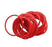 100 Morceaux De Caoutchouc Rouge, Bague À Cheveux Fixe À Queue De Cheval, Élastique Simple Et Fin Pour Les Filles, Bague À Cheveux Élastique, Accessoires De Liaison De Coiffure.