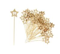 100 Morceaux De Panneaux En Bois Creux D'Étoile, Panneaux Alimentaires, Panneaux De Fruits, Panneaux De Décoration De Cocktails Et Fournitures De Fête.