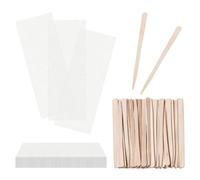 100 Morceaux De Papier Ciré D'Épilation Et 100 Morceaux De Bâtons De Cire, Chiffons D'Épilation, Aides À L'Épilation, Outils De Soins De Beauté