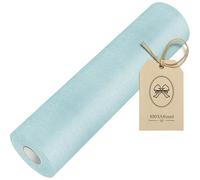 100%Mosel Chemin de Table en Non-tissé, en Bleu Clair (30 cm x 25 m), Nappe décorative pour Anniversaires Mariages et pour des Occasions spéciales