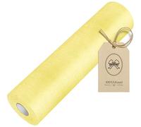 100%Mosel Chemin de Table en Non-tissé, en Jaune Pastel (30 cm x 25 m), Nappe décorative pour Anniversaires Mariages et pour des Occasions spéciales